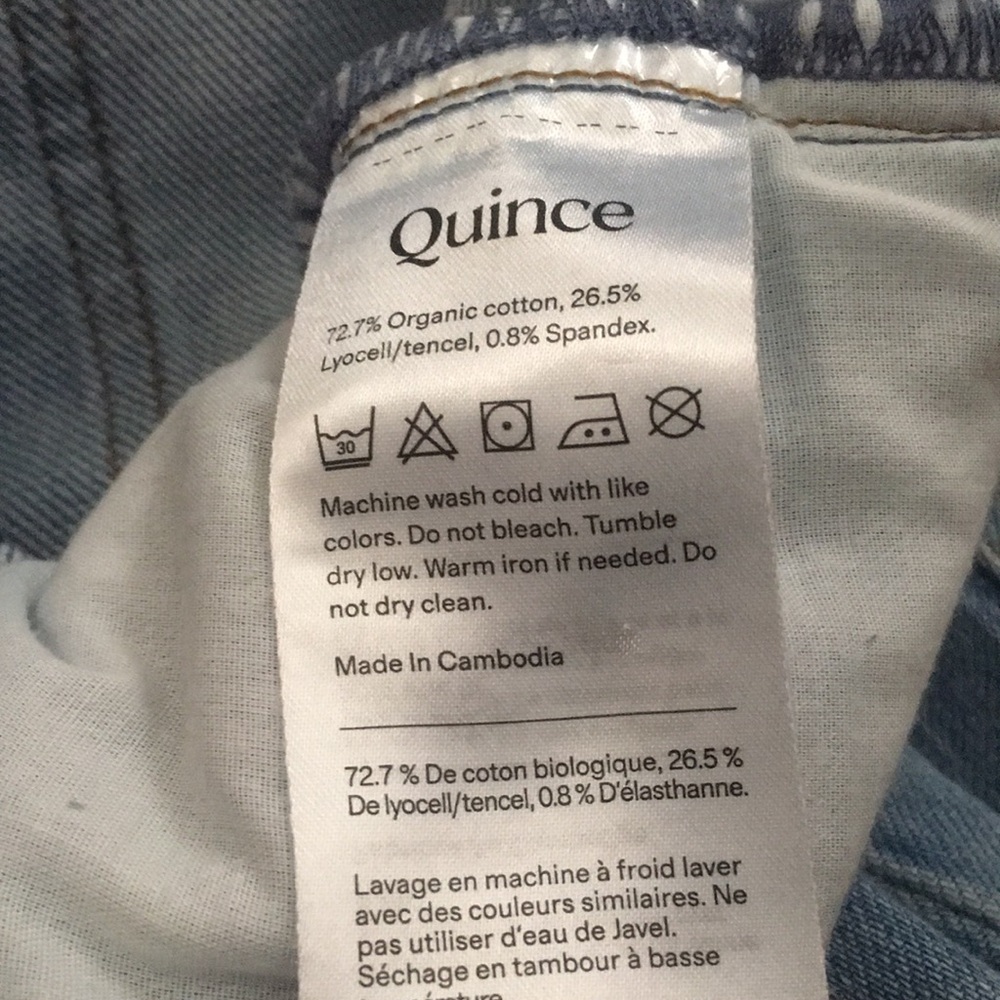 Quince jeans size 31 light wash - Picture 3 of 4